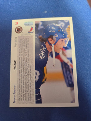 Teemu Selanne #21 auto (cabinet-NM)