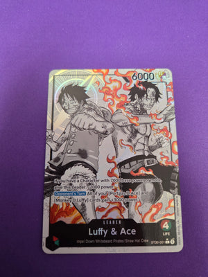 Luffy & Ace (Parallel) (ST30-001) - Starter Deck EX: Luffy & Ace Foil (Cabinet-NM)