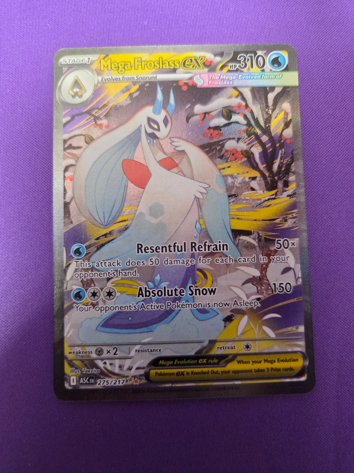 Mega Froslass ex - 275/217 (275) Special Illustration Rare Holofoil (Cabinet-NM)