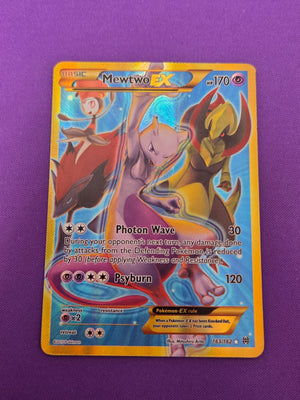 Lightly Played Mewtwo EX (163 Secret Full Art) (163)/162 Secret Rare Holofoil (Cabinet-LP)