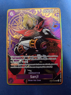 Sanji (One Piece Japanese Version 2nd Anniversary Set) (OP07-064) - One Piece Promotion Cards Foil (Cabinet-NM)