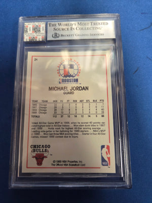 BGS 9 Micheal Jordan Game Used Swatch Jersey Fusion