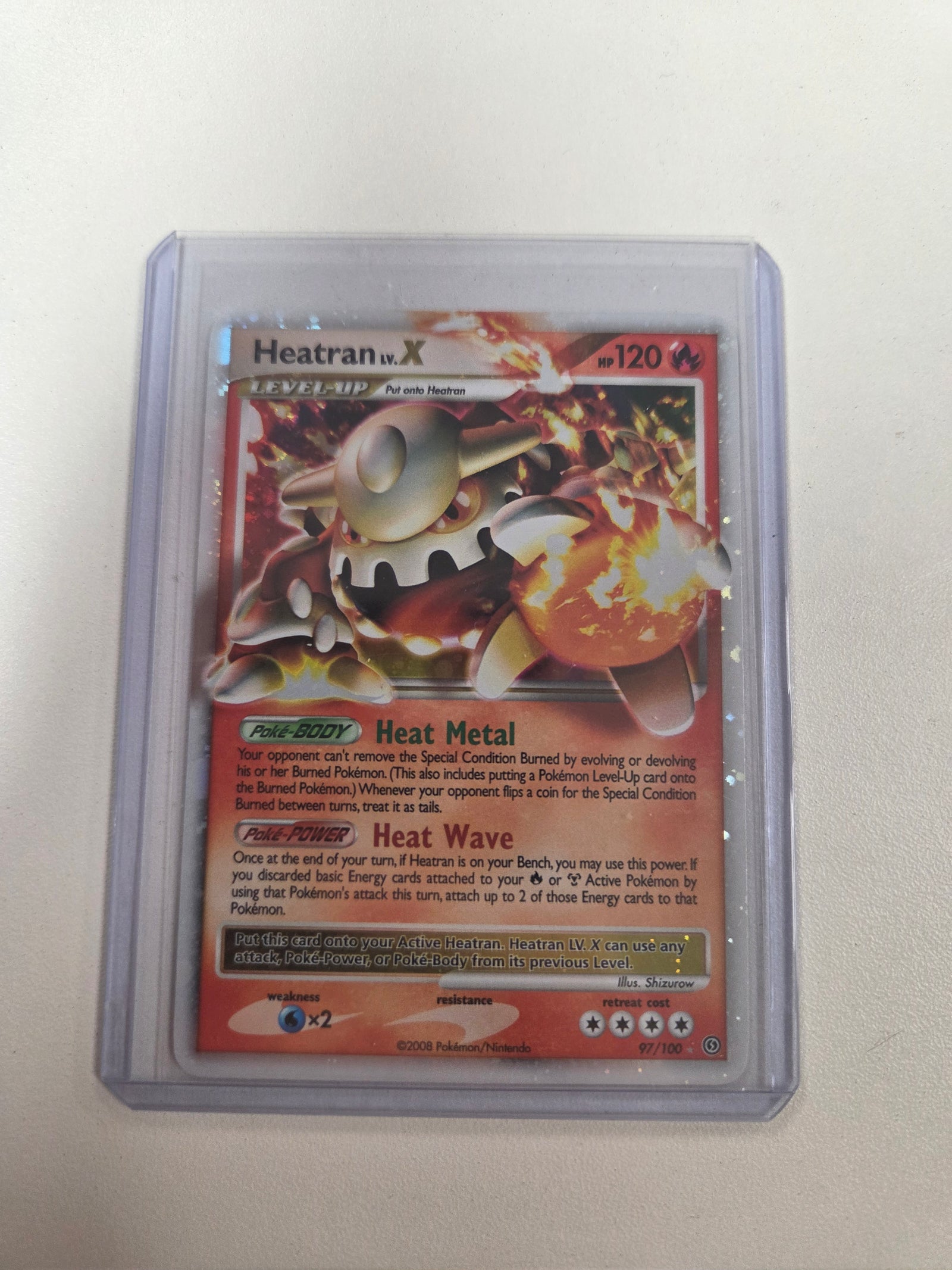 Heatran LV.X lightly played (97)/100 Ultra Rare Holofoil (Cabinet)