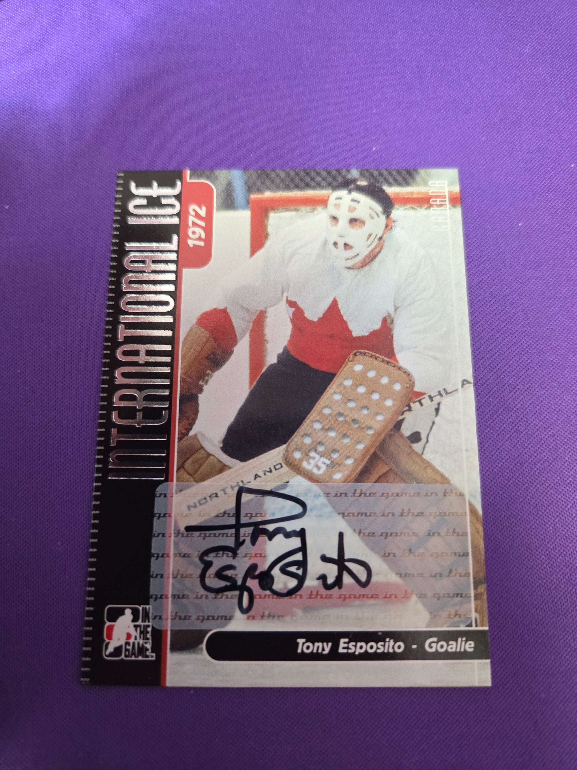 Tony Esposito team Canada autograph auto International Ice (cabinet)