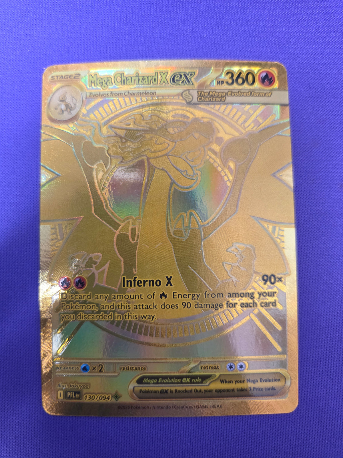 Mega Charizard X ex - 130/094 (130) Mega Hyper Rare Holofoil (Cabinet-NM)