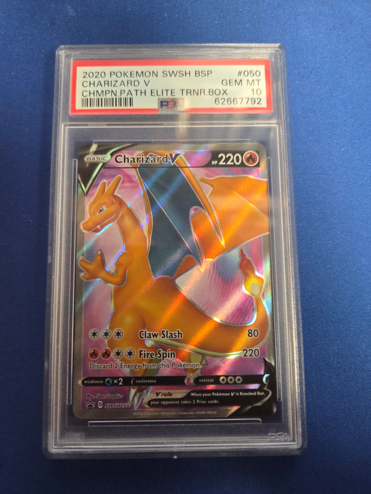 PSA 10 Charizard V Champions Path #50 (Cabinet-NM)
