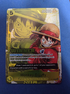 Monkey.D.Luffy (Winner Pack 2026 Vol. 2) (P-106) - One Piece Promotion Cards Foil (Cabinet-NM)