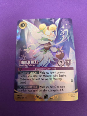 Tinker Bell - Snowflake Collector (Store Championship) Disney Lorcana Promo Cards (Cabinet-NM)