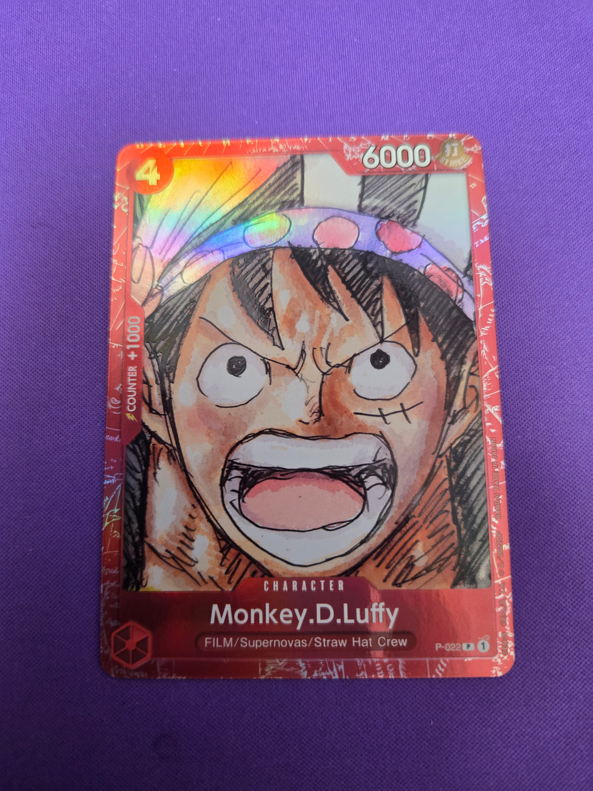 Monkey.D.Luffy (Premium Card Collection -ONE PIECE FILM RED Edition-) (P-022) - One Piece Promotion Cards Foil (Cabinet-NM)