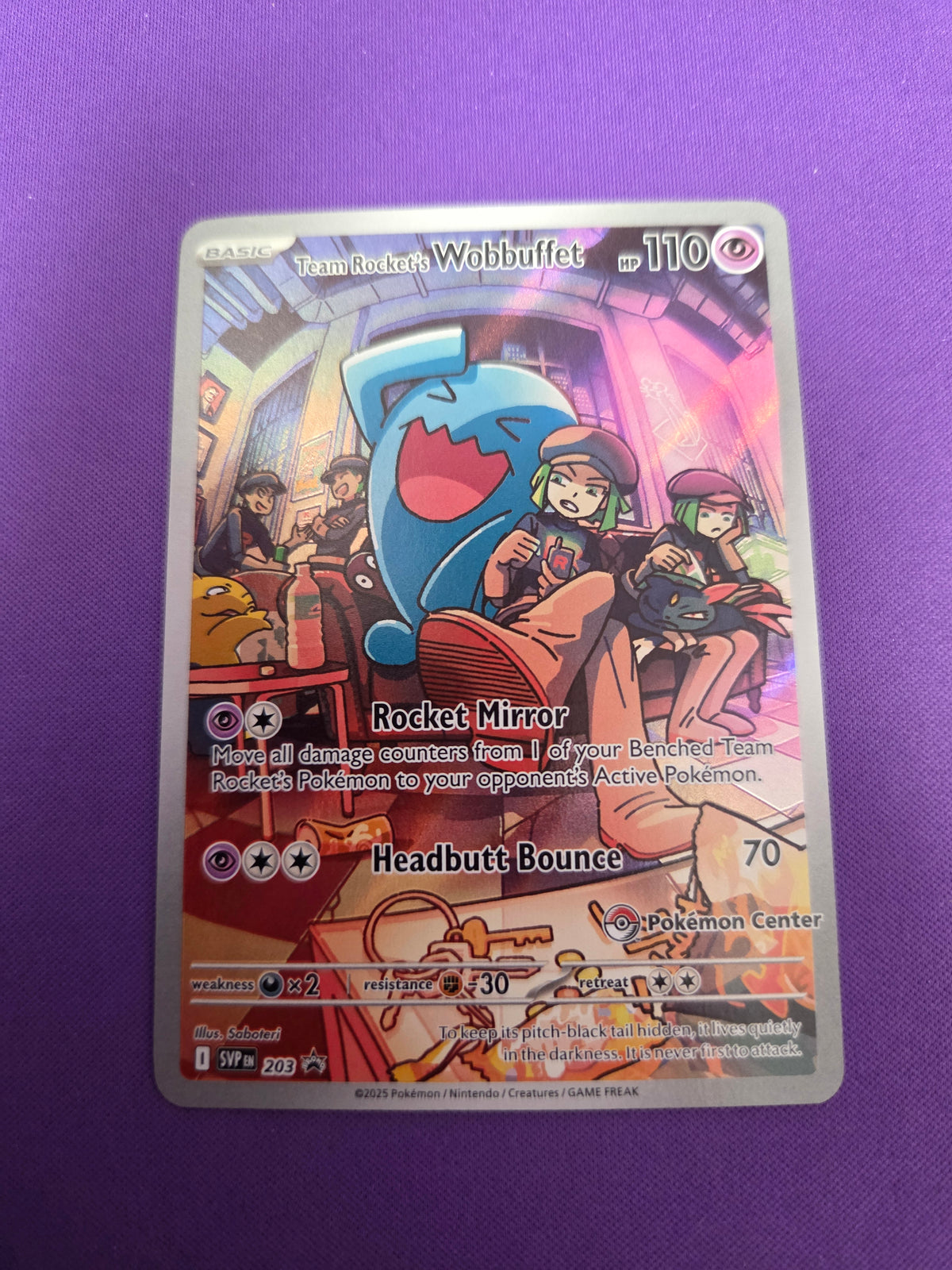 Team Rocket's Wobbuffet (Pokemon Center Exclusive) (203) Promo Holofoil (Cabinet-NM)