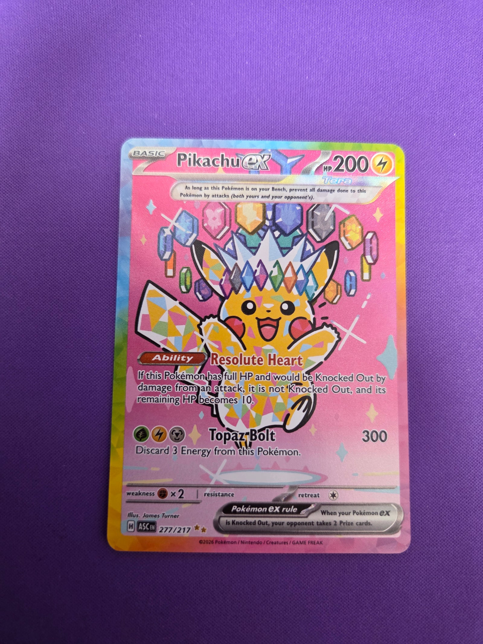 Pikachu ex - 277/217 (277) Special Illustration Rare Holofoil (Cabinet-NM)