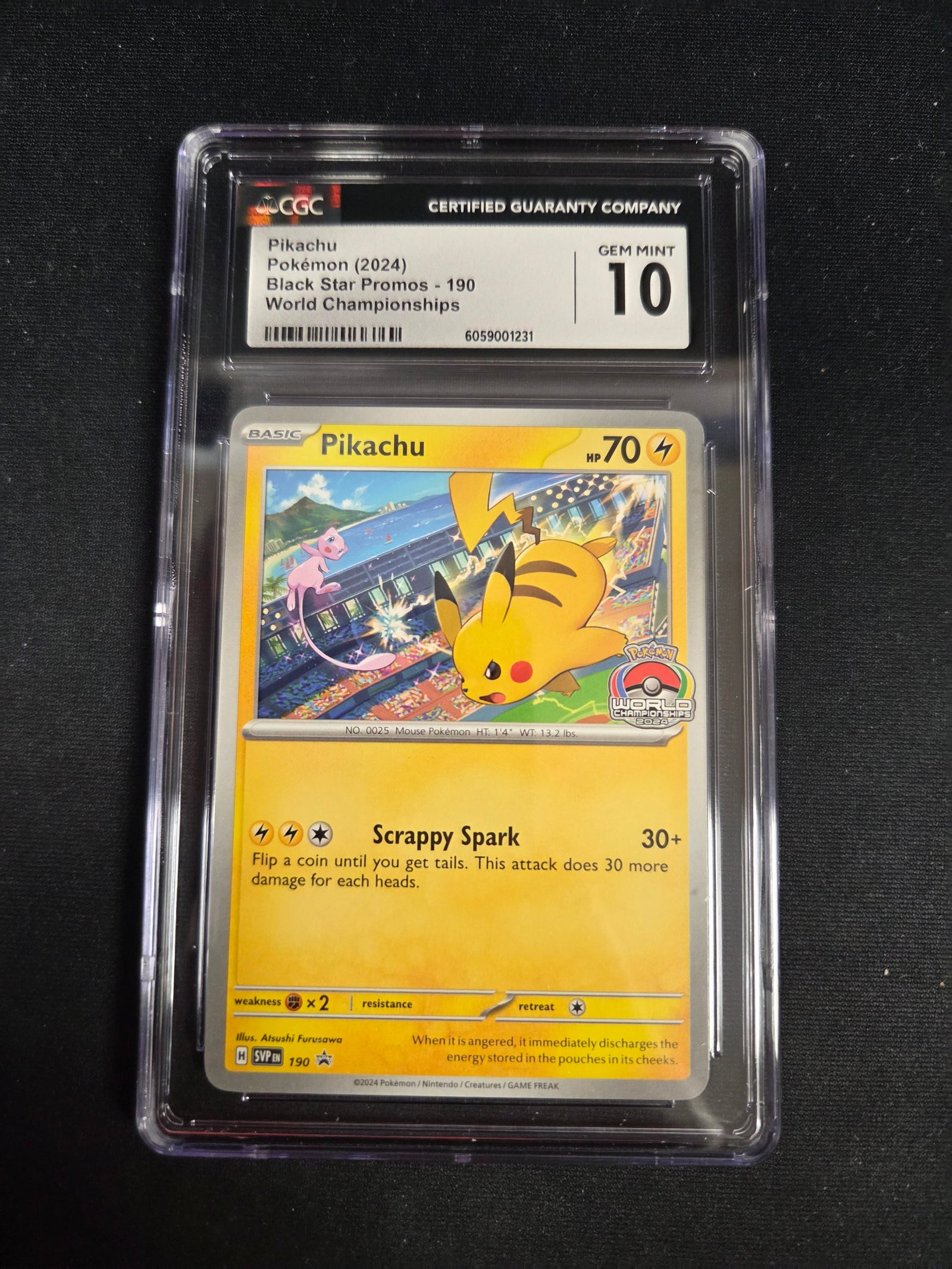 CGC 10 Pikachu World Championships #190 (Cabinet-NM)
