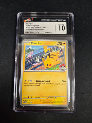 CGC 10 Pikachu World Championships #190 (Cabinet-NM)