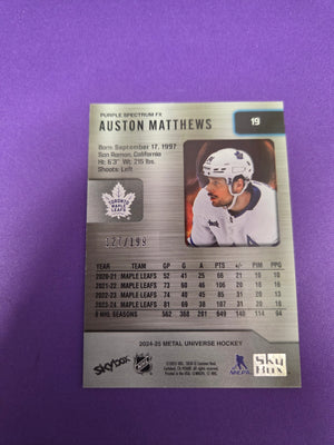 Auston Matthews #19 Purple Spectrum Fx 127/199