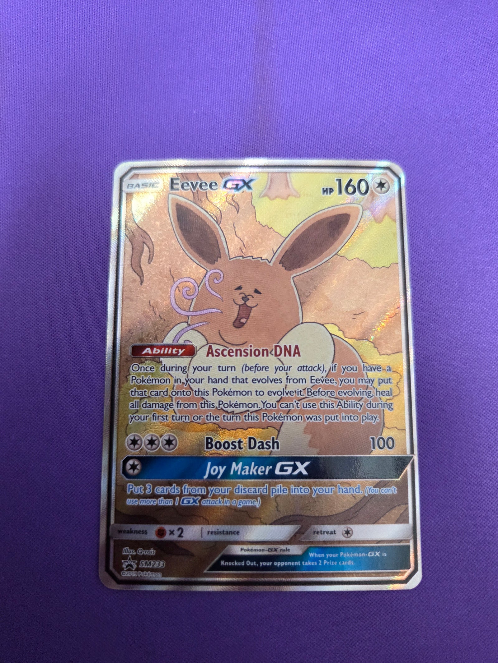 Lightly Played Eevee GX - SM233 (SM233)/248 Promo Holofoil (Cabinet-LP)