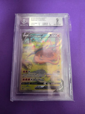 Beckett 9 Charizard V #swsh260 (Cabinet)