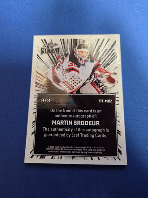 Martin Brodeur 9/9 Leaf Metal Auto (Cabinet-NM)