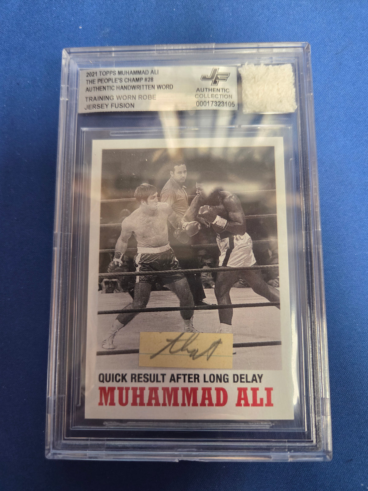 BGS Authentic Muhammad Ali #28 Robe Patch The People's Fusion Jersey Fusion
