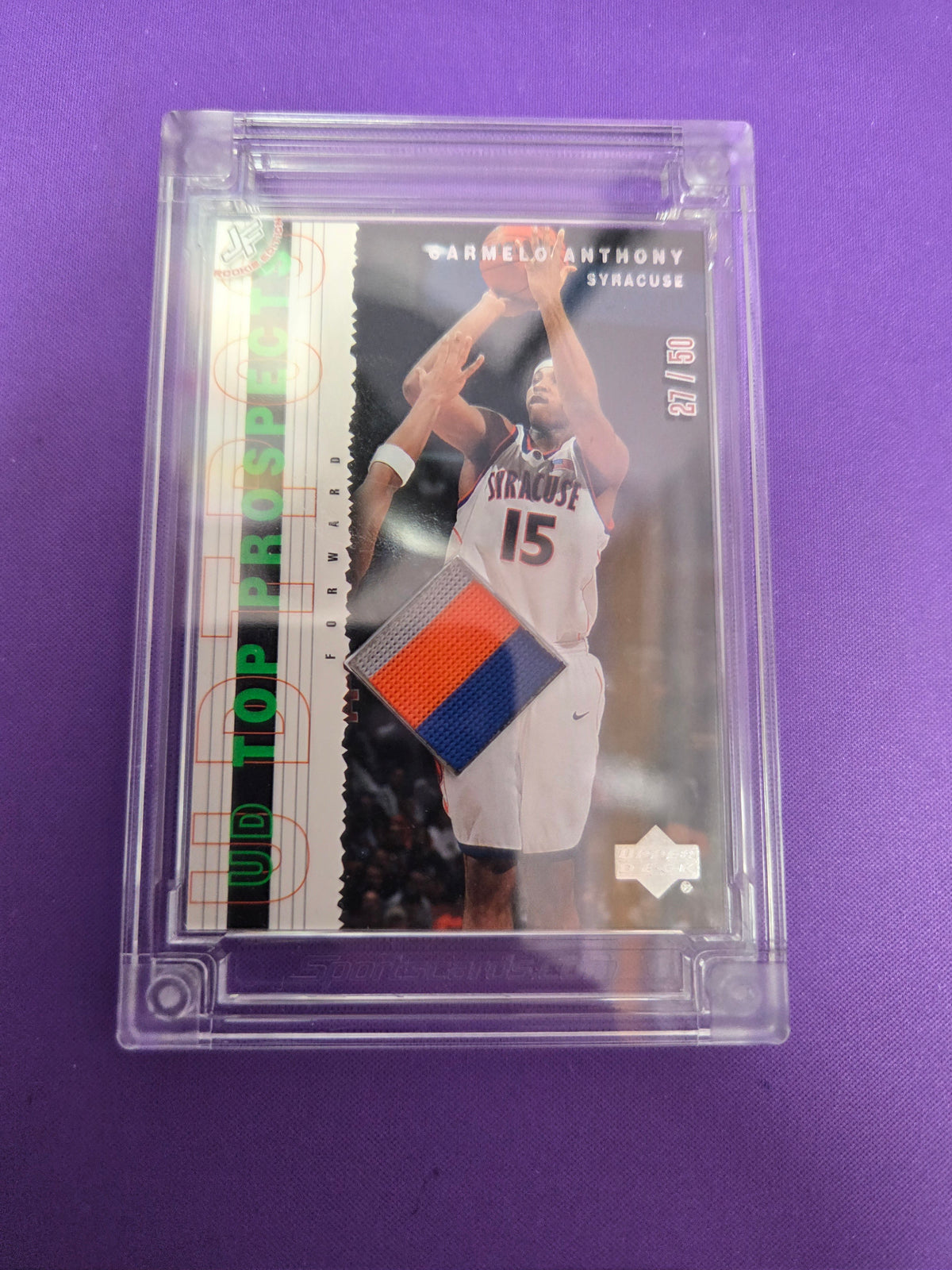 Carmelo Anthony Top Prospects Syracuse 27/50  Jersey Fusion Patch