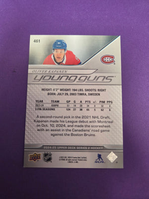 Oliver Kapanen #461  young guns (cabinet-NM)
