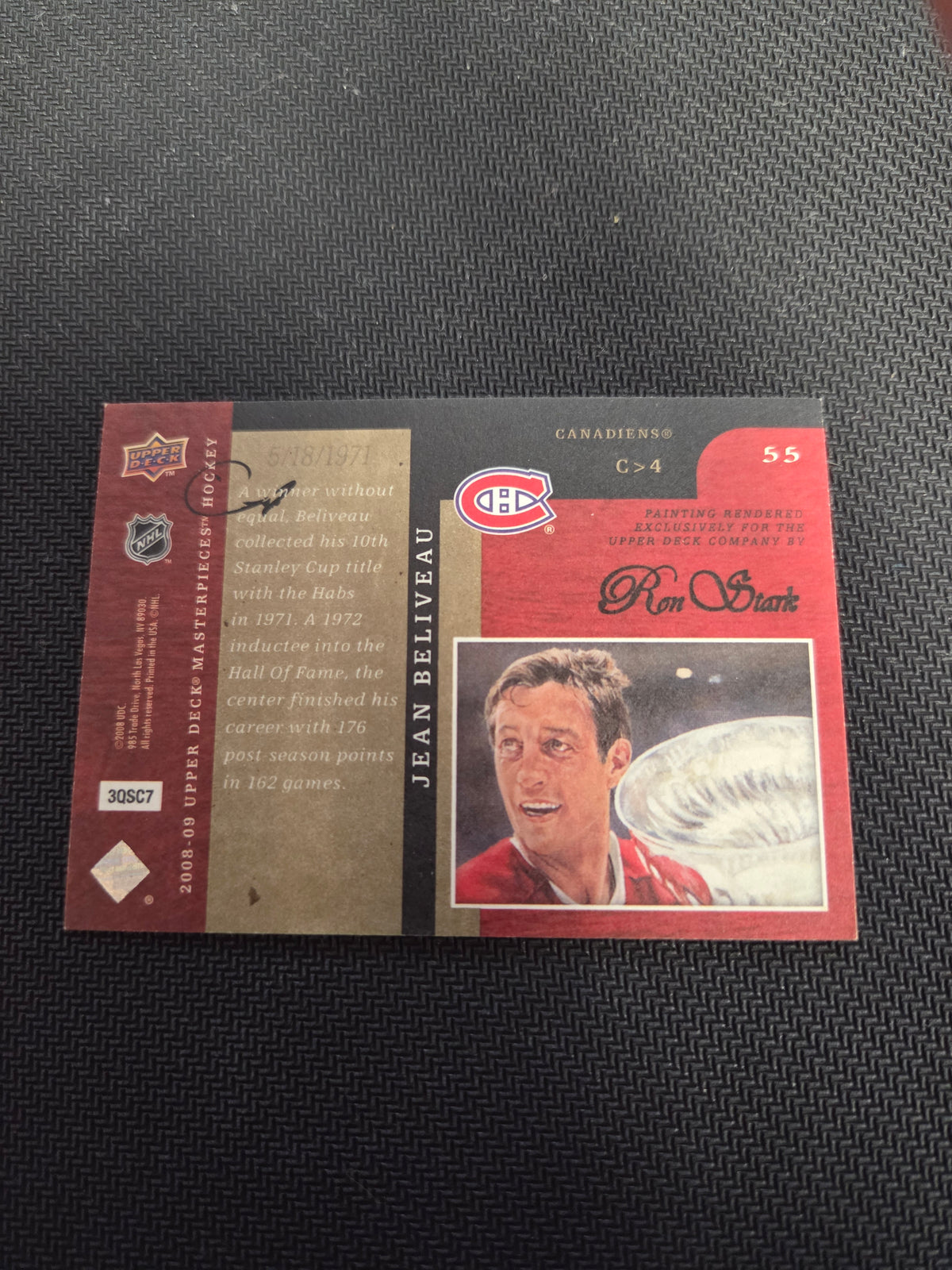 Jean Beliveau #55 masterpieces 2008-2009 (cabinet)