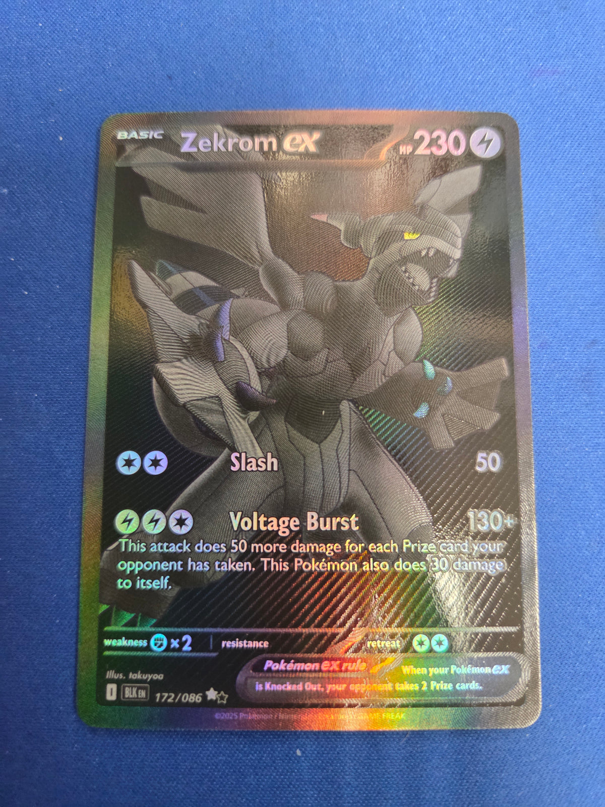 Zekrom ex - 172/086 Black White Rare Holofoil (Cabinet-NM)