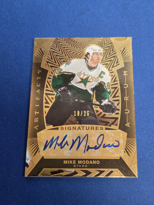 Mike Modano 18/25 #AS-MM Artifacts Aurum Auto (Damaged)