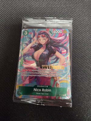 Nico Robin, Nami, Bonney (Heroines Battle Winner Pack) (P-111) - One Piece Promotion Cards Foil (Cabinet-Sealed)
