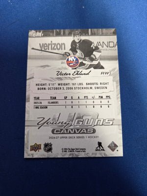 Victor Eklund Black&White #C-107 2026 Upper Deck Series 2 UD Canvas (Cabinet-NM)