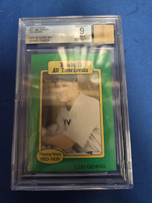 Beckett 9 Lou Gehrig All-Time Great Game Used Bat Jersey Fusion