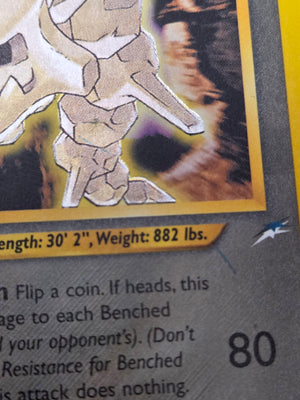 Moderetly Played Shining Steelix #112 Neo Destiny Secret Rare Unlimited Holo (Cabinet-MP)