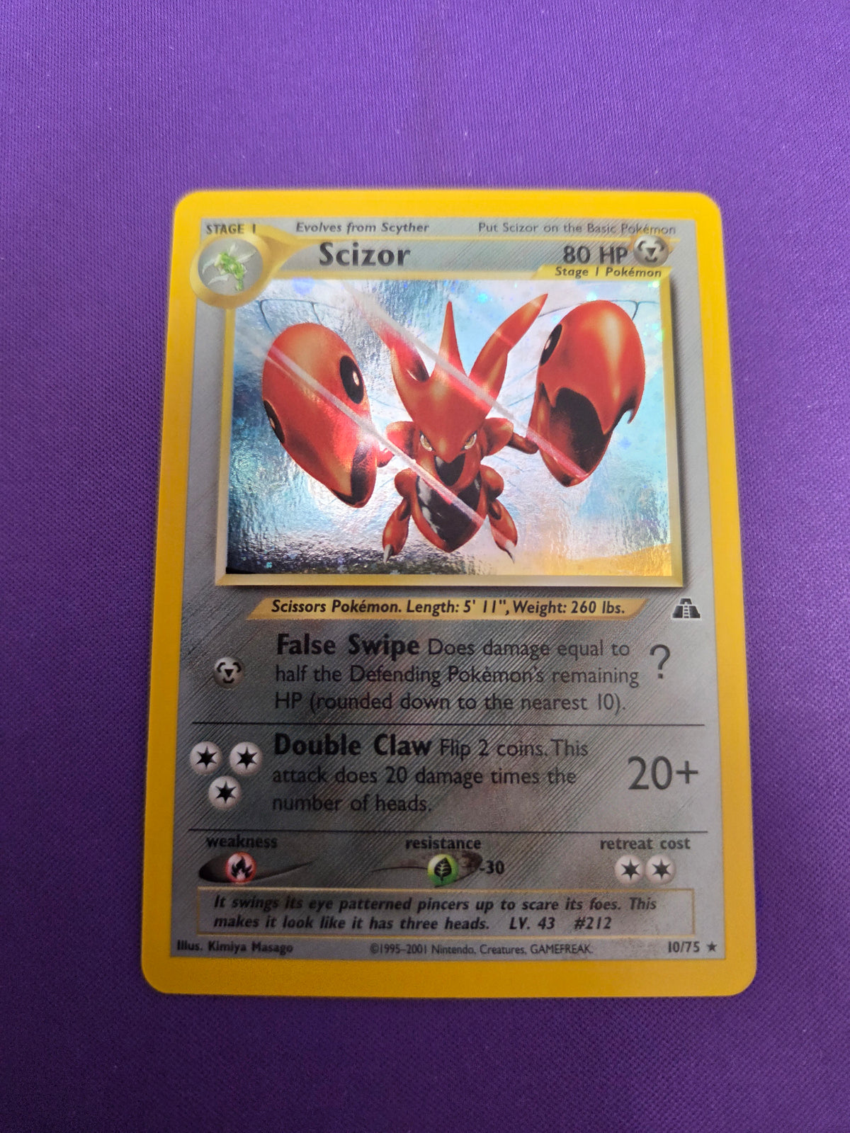Scizor (10)/75 Holo Rare Unlimited Holofoil (Cabinet-NM)