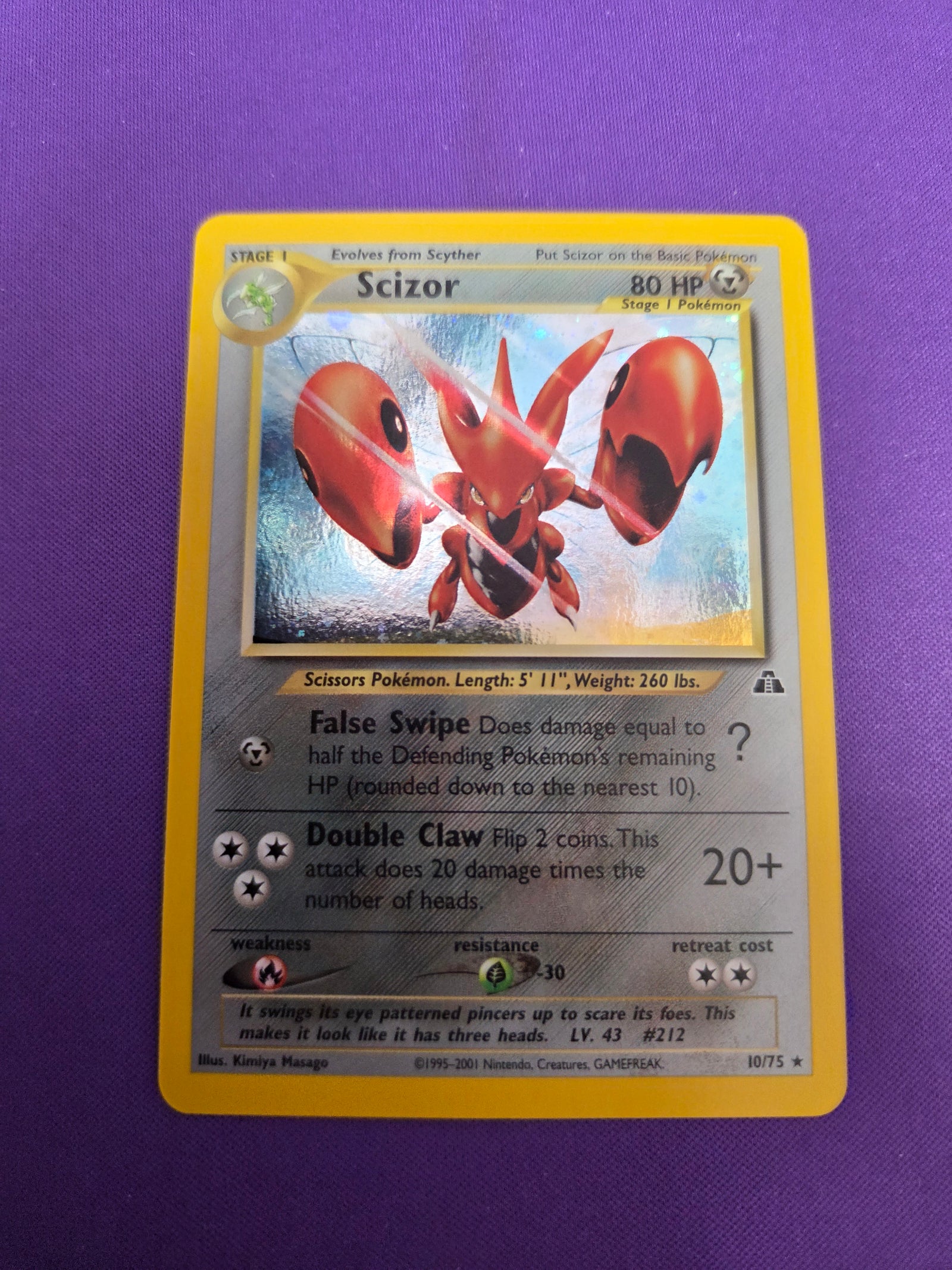 Scizor (10)/75 Holo Rare Unlimited Holofoil (Cabinet-NM)
