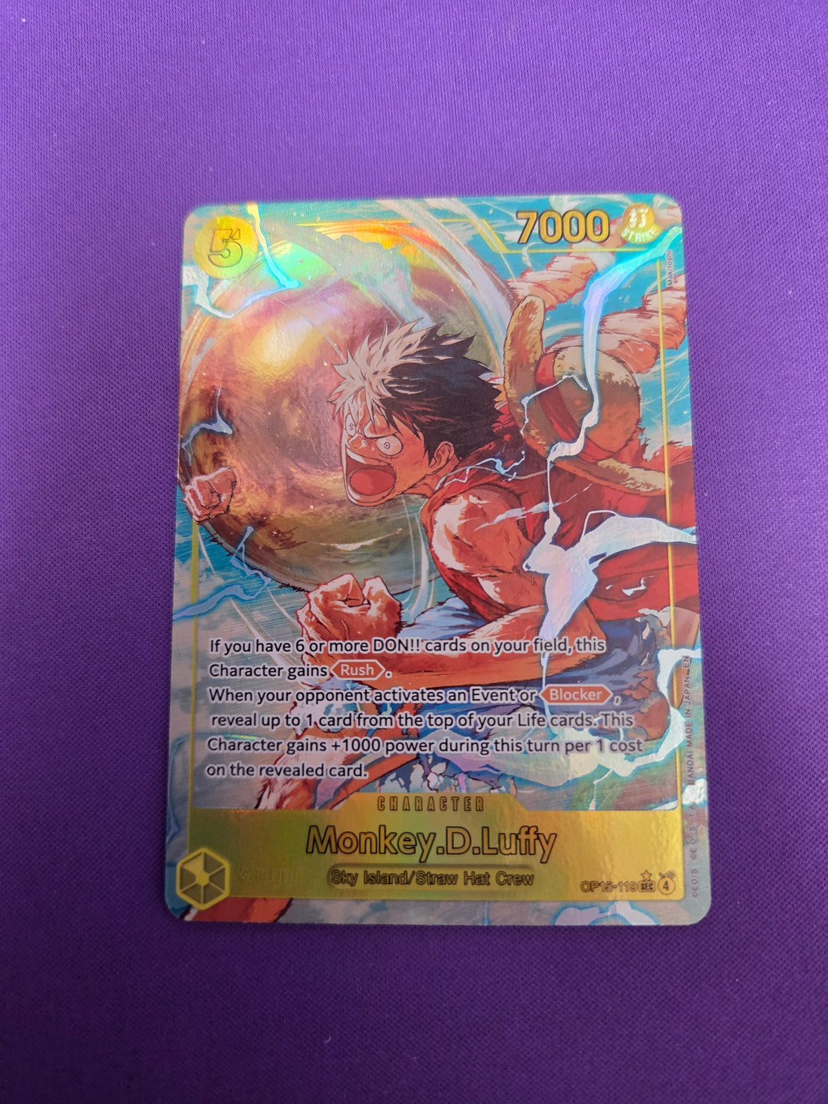 Monkey.D.Luffy (OP15-119) (Alternate Art) (OP15-119) - Adventure on Kami's Island Foil (Cabinet-NM)