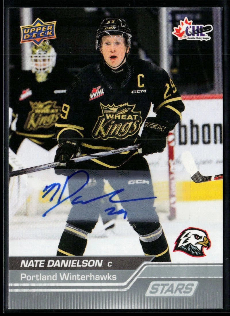 Nate Danielson Auto #337 2023-24 Upper Deck CHL (cabinet-NM)