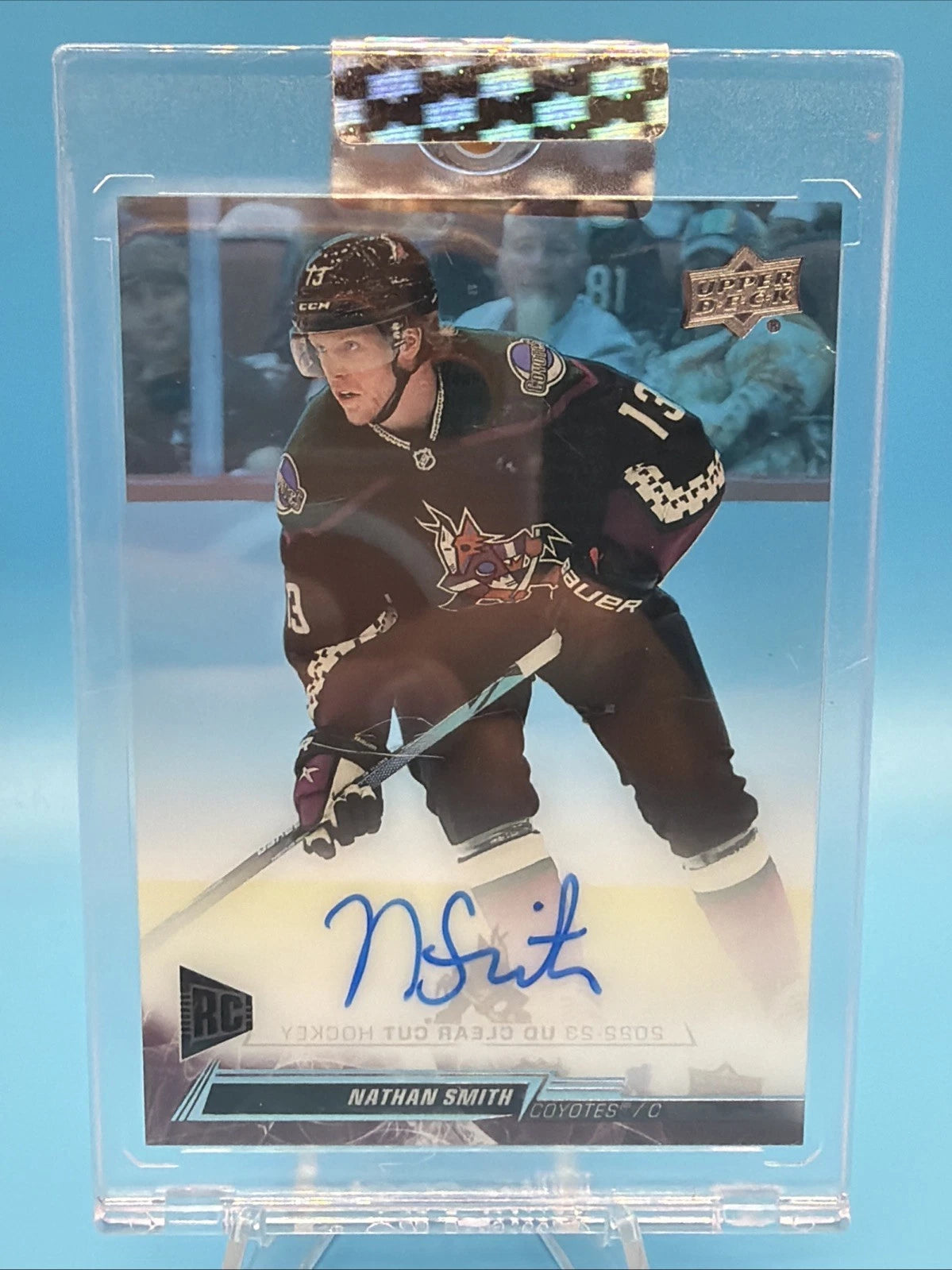 Nathan Smith #CC-NS Rookie Auto RC2022-23 Upper Deck Clear Cut  (cabinet-NM)