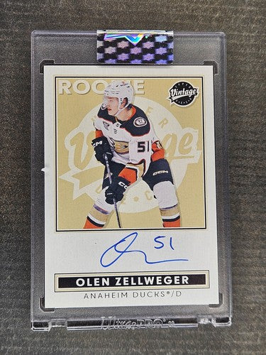 ollen zellweger #va-oz Upper Deck Clear Cut Rookie Vintage Auto