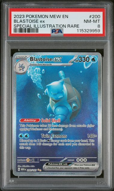 PSA 8 Blastoise #200 151 (Cabinet)