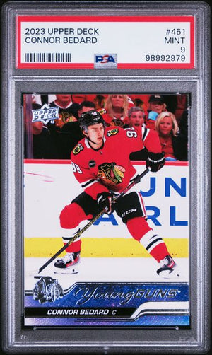 PSA 9 Bedard #451 Young guns(cabinet)