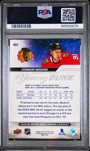 PSA 9 Bedard #451 Young guns(cabinet)