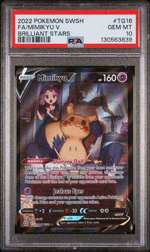 PSA 10 MIMIKYU #TG16 BRILLIANT STARS TRAINER GALLERY (Cabinet)
