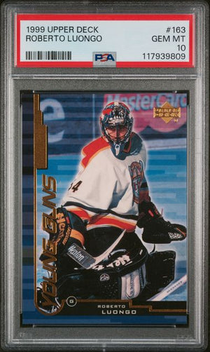 PSA 10 Roberto Luongo #163 Upper Deck Young Guns (cabinet)