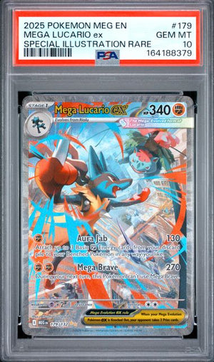 PSA 10 Mega Lucario ex - 179/132 Special Illustration Rare Holofoil (Cabinet)
