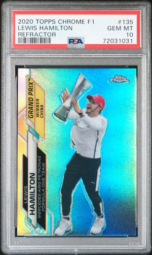 PSA 10 Lewis Hamilton #135 Formula 1 Refractor (Cabinet)