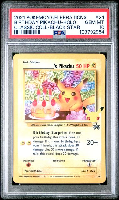 PSA 10 Birthday Pikachu #24 celebrations classic collection (Cabinet)