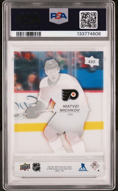 PSA 9 Matvei Michkov Young Guns Clear Cut #492(cabinet)