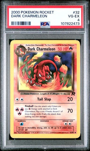 PSA 4 Dark Charmeleon #32 Rocket (Cabinet)