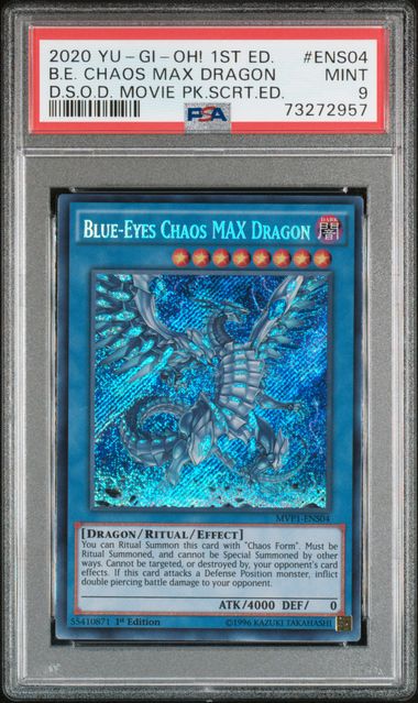 PSA 9 Blue-Eyes Chaos MAX Dragon 1st edition #ENSO4 (Cabinet)