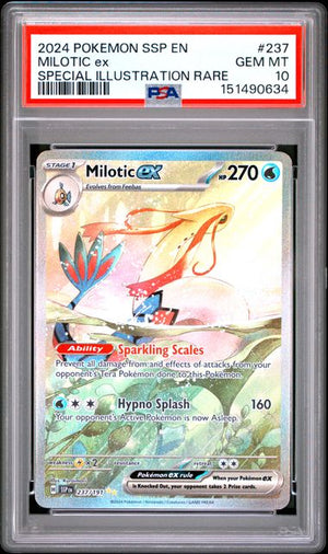 PSA 10 Milotic #237 Surging Sparks SIR (Cabinet)