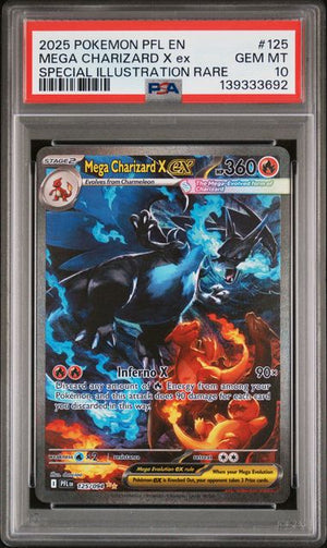 PSA 10 Mega Charizard #125 Phantasmal Flames (Cabinet)